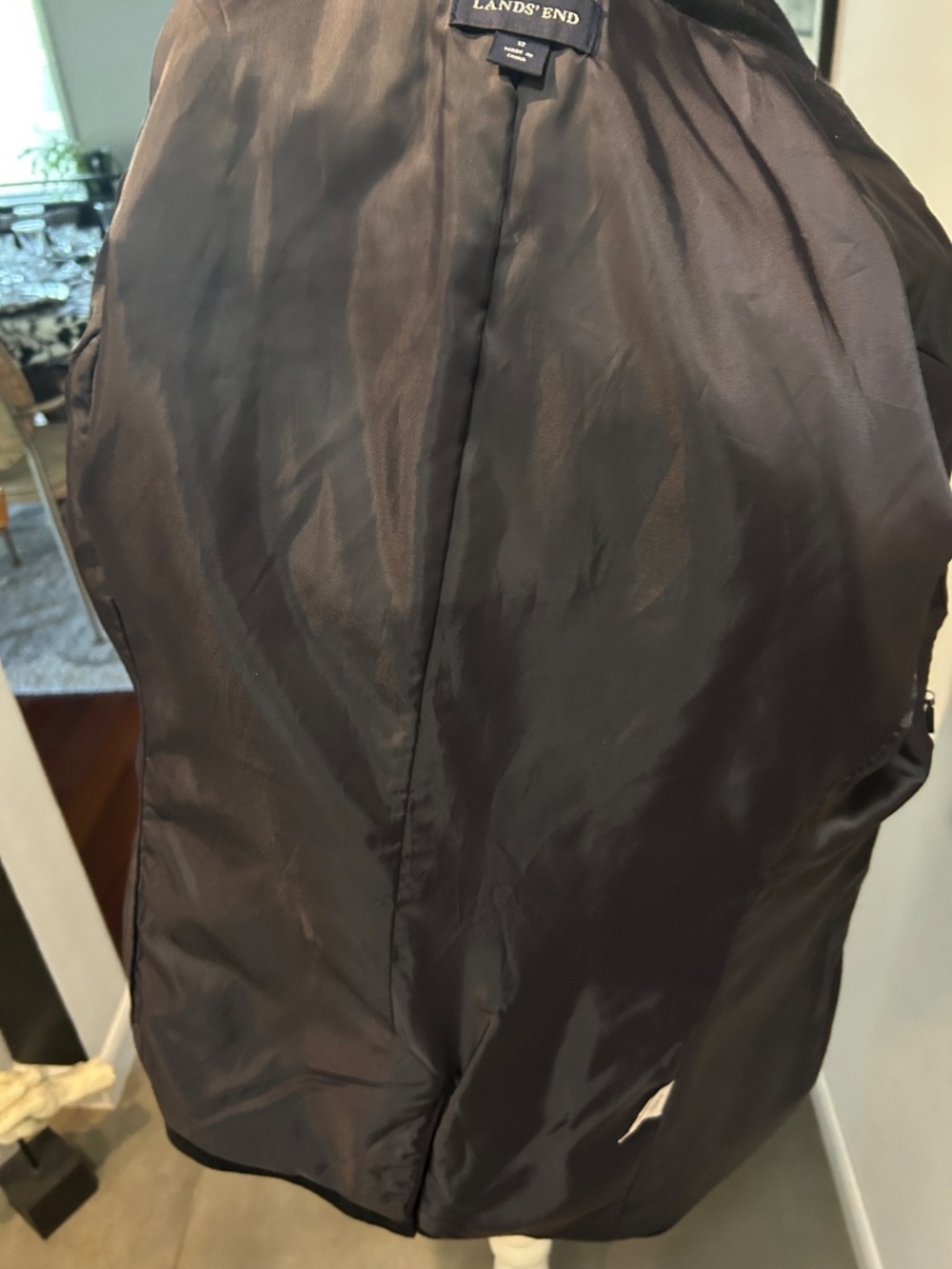 Lands end ladies Lea coat black size 12 CLASSIC !!!! - Picture 4 of 6